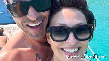 Emma Willis and her husband Matt beam in a sweet selfie from their Corfu sailing holiday with their kids as singer is laden down with pink inflatables