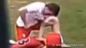 Police launch investigation into disgusting high school soccer fight when player punched and kicked rival in the head
