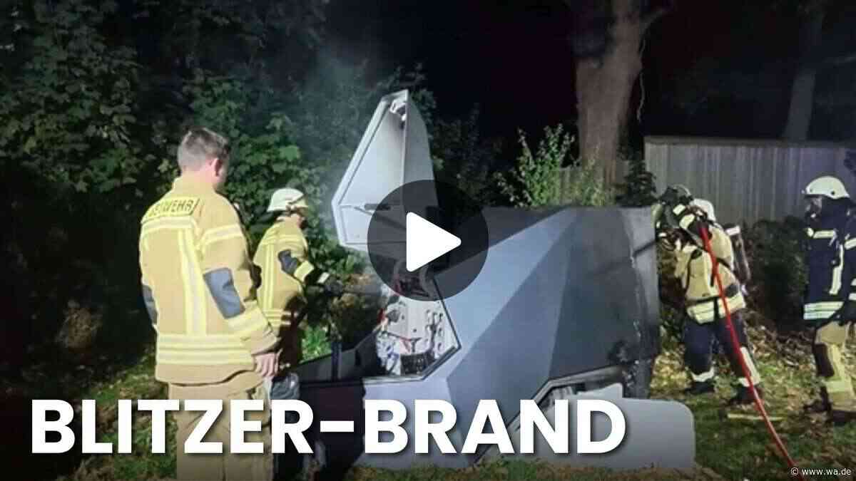 Unbekannter zündet Blitzer an – Messdaten trotz Feuer erhalten