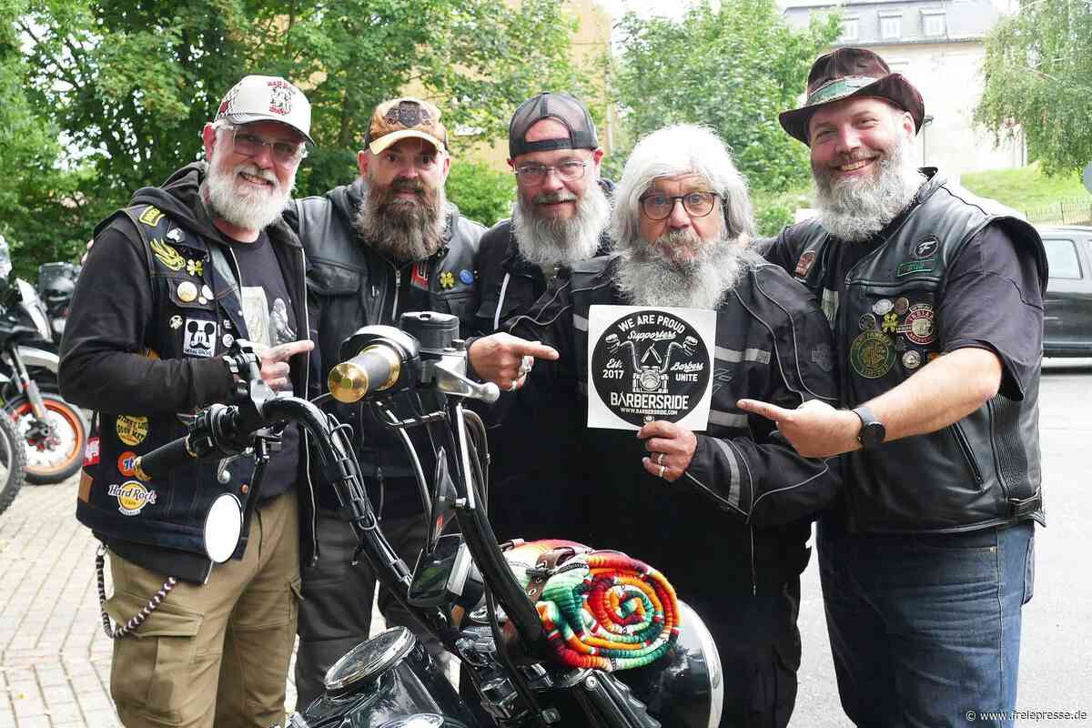 Wehende Bärte für einen guten Zweck: Barbers Ride macht im Erzgebirge Station