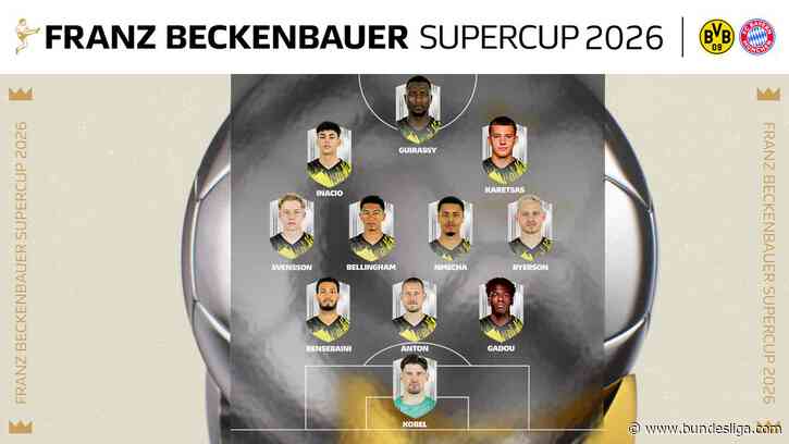 How Borussia Dortmund might line up in the 2026 Franz Beckenbauer Supercup against Bayern Munich