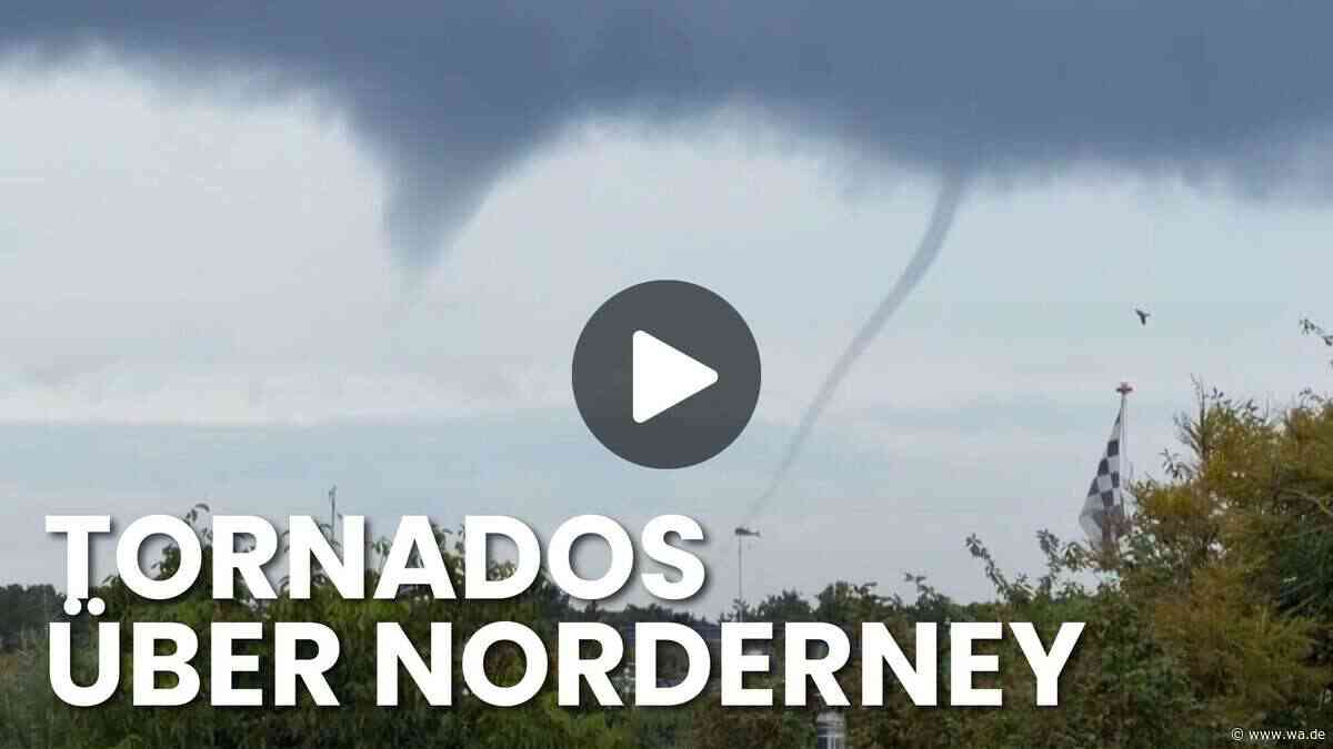 Seltenes Naturschauspiel: Zwei Wasserhosen bilden sich vor deutscher Nordseeinsel