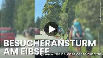 Eibsee-Chaos im Sommer: Video zeigt Besucheransturm