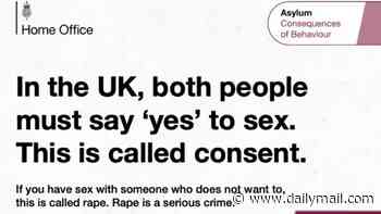 Ministers now forced to tell asylum seekers 'DON'T rape women': 'Insane' new booklet teaches migrants how to avoid committing sex crimes in Britain