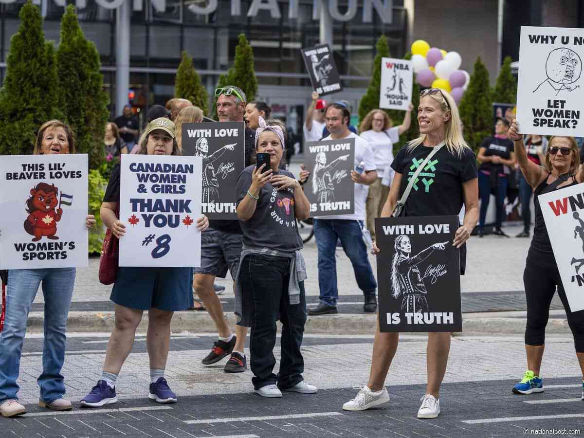 Trans debate hovering over WNBA reaches Toronto with rally for Sophie Cunningham