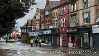 Flooding causes chaos in area of Liverpool after burst water pipe