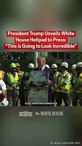 Builder-in-Chief. President Trump Unveils New White House Helipad to Press 🇺🇸⛏️