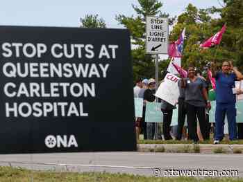 Queensway Carleton Hospital workers protest job cuts, ‘dangerous’ working conditions