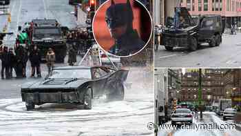 Batman's Glasgow slide show... featuring SWAT cars and the Batmobile doing donuts in the snow!