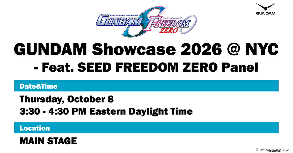 MOBILE SUIT GUNDAM SEED FREEDOM ZERO Heads to New York Comic Con 2026 With Panel and Livestream