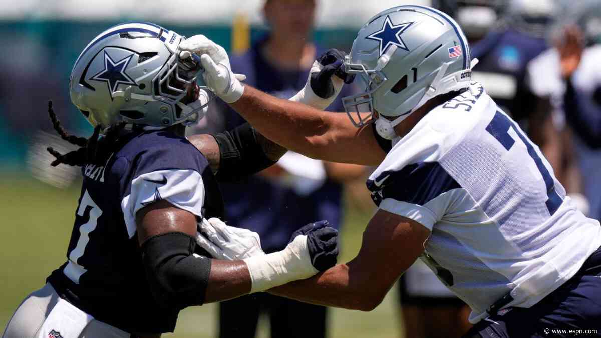 Buzz, news and more from Cowboys training camp: Coaches seek consistency from RT Terence Steele