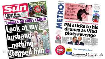 The Papers: 'Look at my husband' and 'Vlad plots revenge'