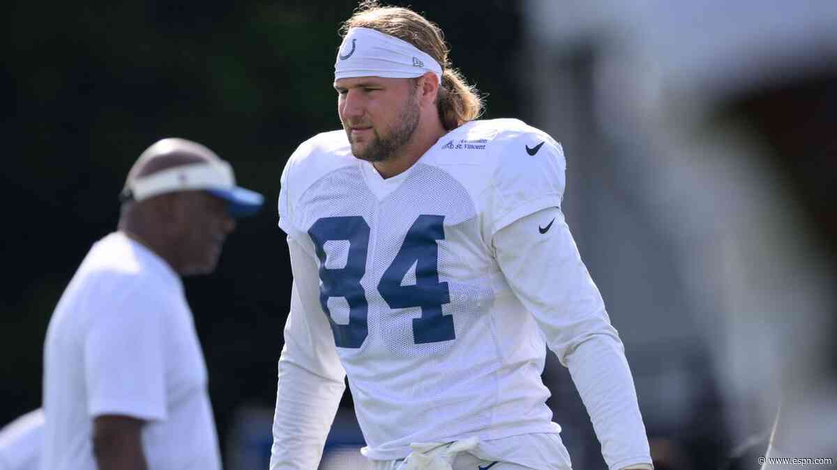 Colts top TE Warren injures groin in practice