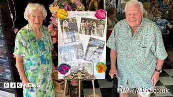 Couple's 75-year love story began with doorway kiss
