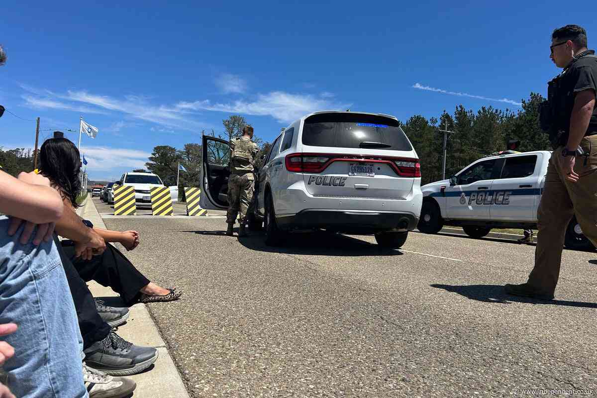 Reporters and military members held at gunpoint at Space Force base in California