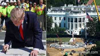 Trump shows off spectacular new multimillion-dollar helipad at White House