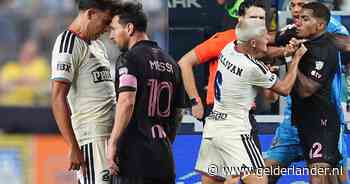 Lionel Messi scoort en staat hoofd aan hoofd in grimmig duel, rood voor tweetal na vechtpartij