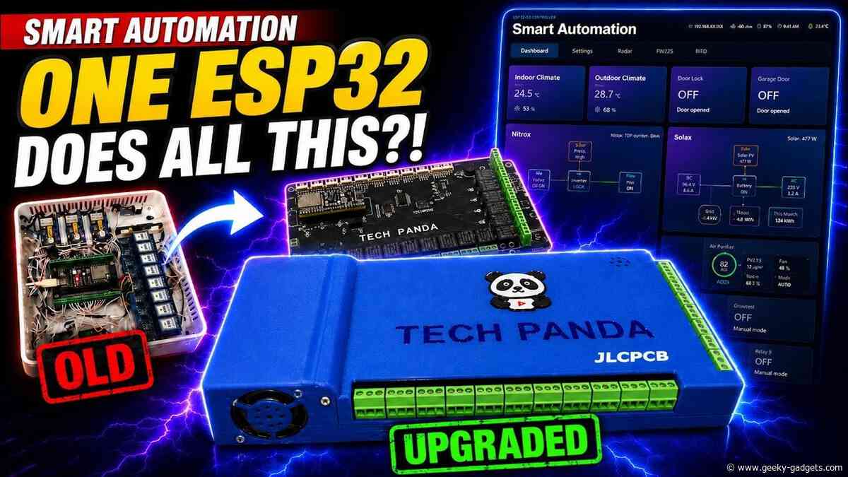 ESP32-S3 Automation System Packs 16 Relays for Smart Homes