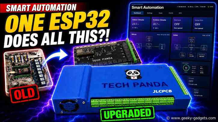 ESP32-S3 Automation System Packs 16 Relays for Smart Homes