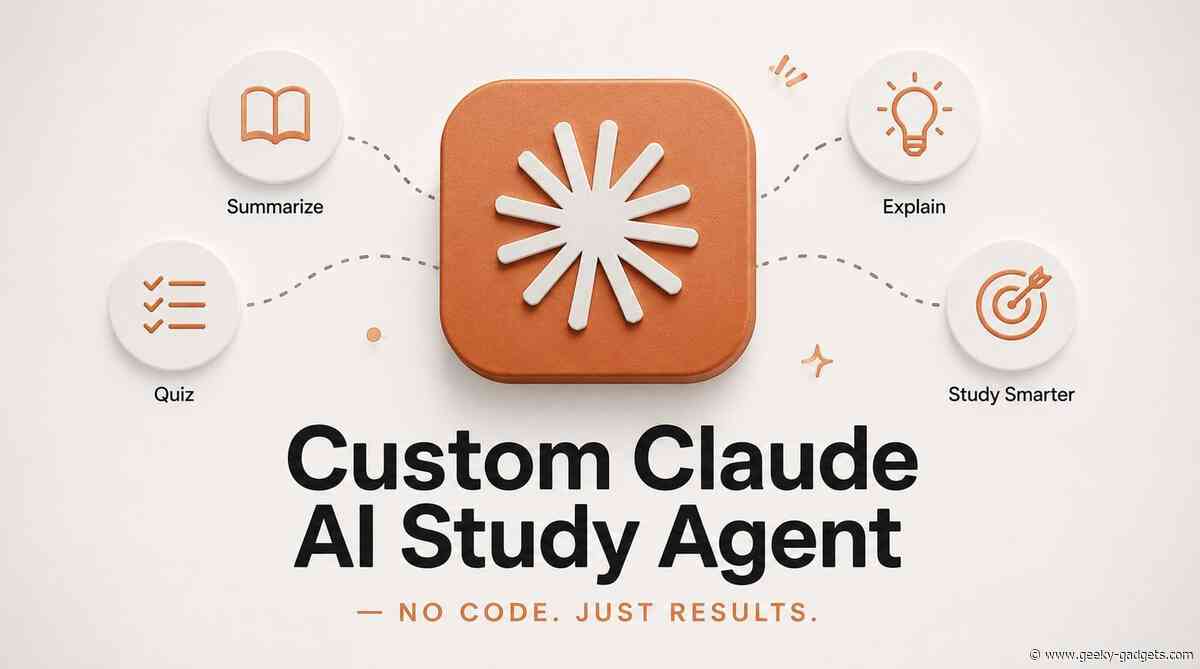 Build a Custom Claude AI Study Agent Without Writing Code