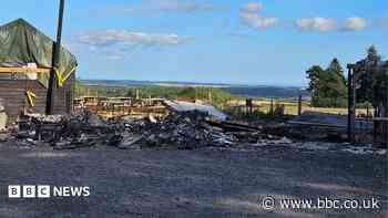 Clear-up begins at biker cafe destroyed by fire