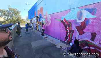 Santa Ana’s latest cultural mural blends tradition, technology and youth artists