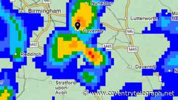Met Office 'hail and thunder' warning as map shows Coventry set for soaking
