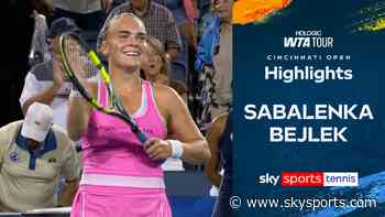 Sabalenka stunned in Cincinnati as Bejlek springs major upset