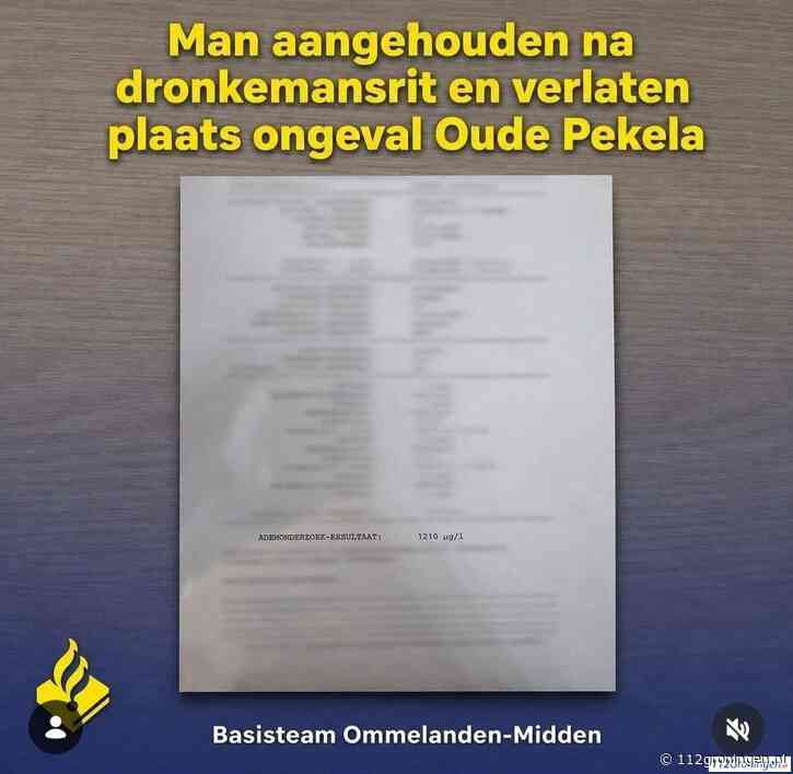 Aanhouding na dronkemansrit en verlaten plaats ongeval in Oude Pekela