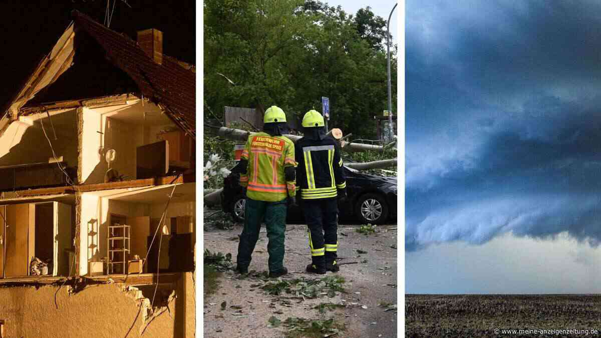 Tornado wütete in Deutschland: Bilder von der Unwetterfront