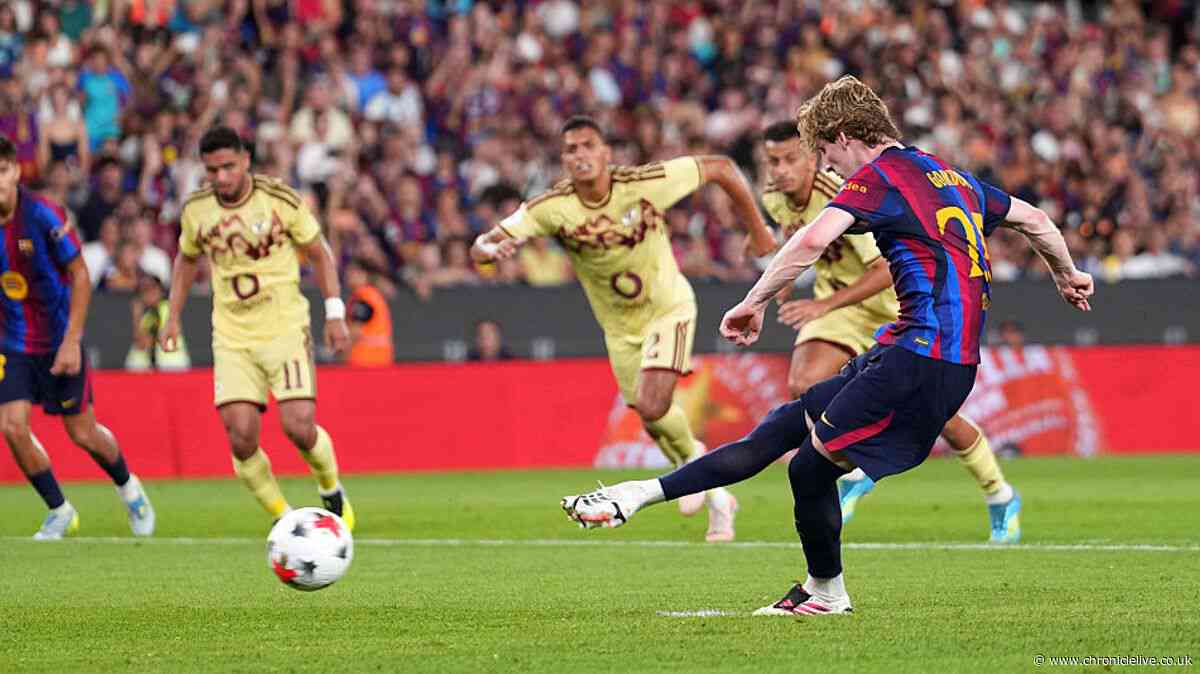Spanish media react as Anthony Gordon misses penalty but wins first Barcelona trophy