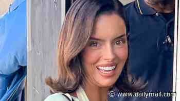 Maura Higgins arrives at her first Dancing With The Stars rehearsal after already starting a feud with professional dancer Gleb Savchenko