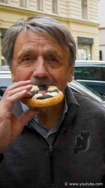 The only food critic we care about. #shorts #chicoresch #goalie #njdevils #chicoeats #hockey #nhl