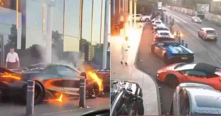 Row of supercars petrol bombed during wedding in Birmingham
