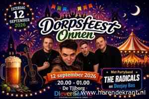 Kaartverkoop Dorpsfeest Onnen gestart