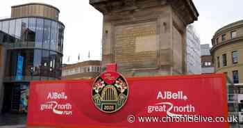 Great North Run 2026 medal revealed as Newcastle artist's design gets Monument moment