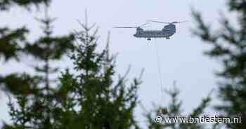 Gerepareerde Chinook van Gilze-Rijen weer naar brand in Belgische Hoge Venen