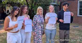 Merton students celebrate GCSE results