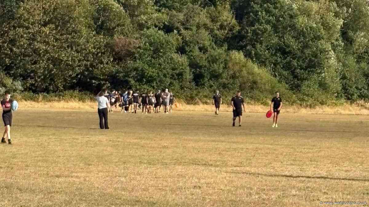 Heroic Welsh rugby youngsters halt training to put out fire after alarm raised