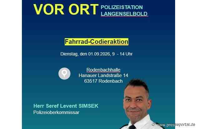POL-OF: Zeugensuche nach Auseinandersetzung in Wohnhaus: Zwei Personen verletzt; Termine noch buchbar! Kostenfreie Fahrradcodieraktion; Schwarzer Audi geklaut: Hinweise erbeten und mehr