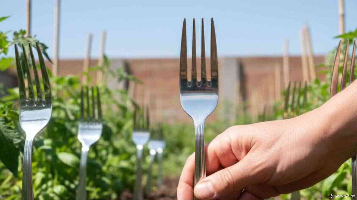 Dieser Gartentrick mit Gabeln im Beet sorgt für staunende Blicke