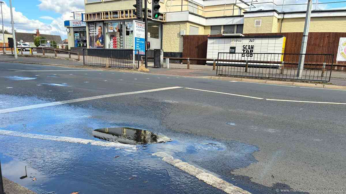United Utilities issues update as road affected by leak for WEEKS