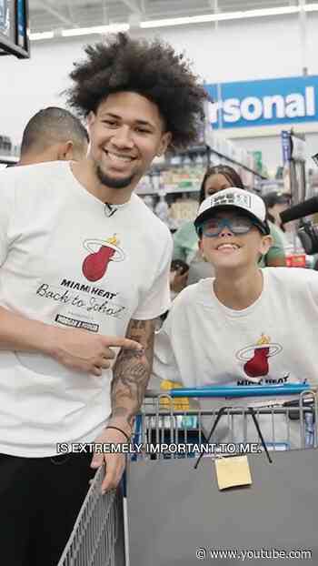 Kicking off the school year with a little extra HEAT! Miami HEAT Back to School #nba #miamiheat