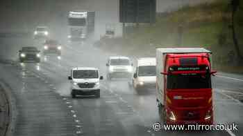 Met Office names areas facing heavy rain on Friday with downpours in 10 counties