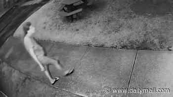 Fugitive wife is seen strutting down road in flip flops 10 minutes after cop husband was found murdered in their home