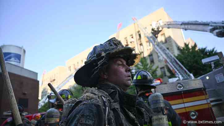Four-alarm fire tears through Kingsbridge apartment building
