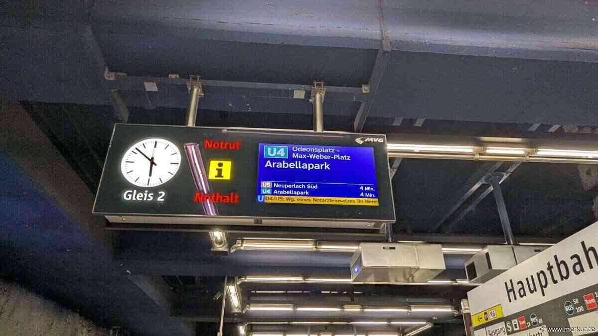 Notarzteinsatz an der Schwanthalerhöhe: U4 und U5 mit Ausfällen – Pendelzug eingerichtet