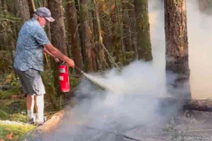 VIDEO: Residents suppress wildfire near Chilliwack Lake