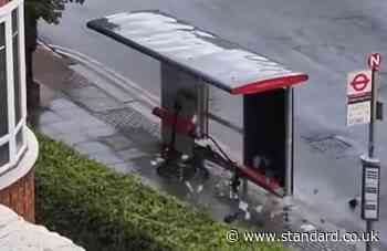 Moment robot carries out controlled explosion of suspicious packages in Golders Green