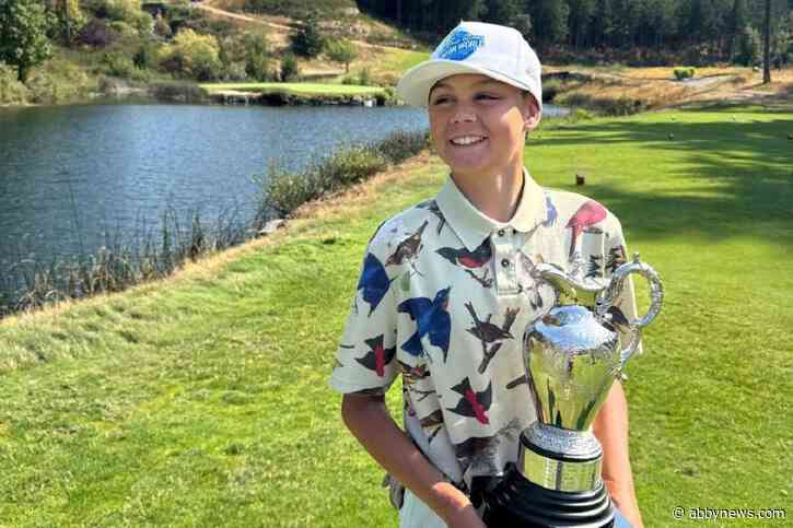 ‘Just in shock’: 13-year-old golfing phenom wins golf title in B.C. with playoff ace